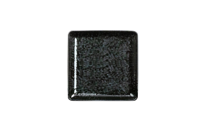 bord plat vierkant Tahiti marmerzwart 19 x 19 cm.