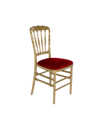 stoel Versaille goud met rode zitting