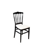 stoel Bari zwart met witte zitting