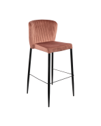 barkruk Bilbao velours oudroze