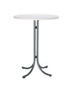 statafel Gent zwart met wit blad rond 85 cm.