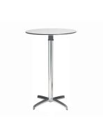 statafel Ypsylon wit rond 70 cm.