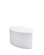 lounge bank kwartrond wit