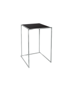 statafel rvs Baretta zwart 70 x 70 x 108 cm.