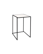 statafel zwart Stiletto wit 70 x 70 x 108 cm.