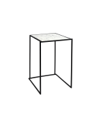 statafel zwart Stiletto Marmo Bianco 70 x 70 x 108 cm.