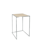 statafel rvs Baretta New Maple 70 x 70 x 108 cm.