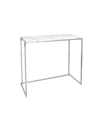 statafel rvs Baretta Marmo Bianco 120 x 56 x 108 cm.