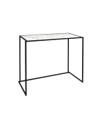 statafel zwart Stiletto Marmo Bianco 120 x 56 x 108 cm.