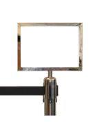 afzetpaal chroom No Entry met A4 posterframe