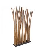 roomdivider Bamboe op zwart onderstel