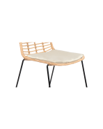 stoffen kussen wit stoel Riet