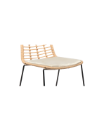 stoffen kussen wit barkruk Riet