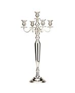 buffetkandelaar 5-armig vernikkeld hoogte 100 cm.