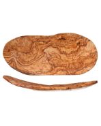 fruitschaal Olijfhout c.a. 60 x 25 cm.