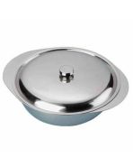 dekschaal met deksel rvs 22 cm. xxUIT COLLECTIExx