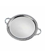 schaal rond met oor rvs 34,5 cm. xxUIT COLLECTIExx