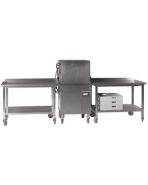 vaatwasser doorschuif met aan- en afvoertafel