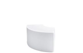 lounge bank kwartrond wit