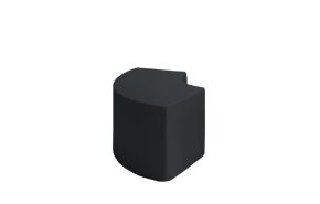 lounge bank kwartrond zwart