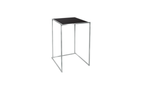 statafel rvs Baretta zwart 70 x 70 x 108 cm.