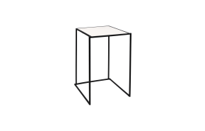 statafel zwart Stiletto wit 70 x 70 x 108 cm.
