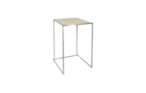 statafel rvs Baretta New Maple 70 x 70 x 108 cm.