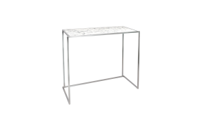 statafel rvs Baretta Marmo Bianco 120 x 56 x 108 cm.
