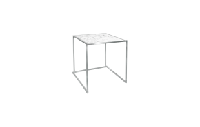 tafel rvs Baretta Marmo Bianco 70 x 70 x 75 cm.