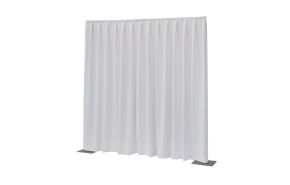 3 meter Pipe & Drape wit 3 m hoog