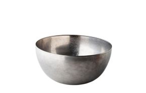 schaal diep Vintage rvs 30 cm.