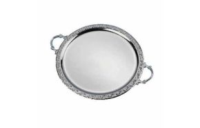 schaal rond met oor rvs 34,5 cm. xxUIT COLLECTIExx