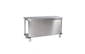 werktafel rvs met gesloten voorzijde 150 cm.