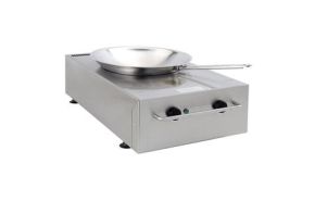 wokpan met inductieverwarming Front-cooking