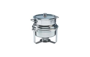 chafing dish rond 30 cm. met hoge pan