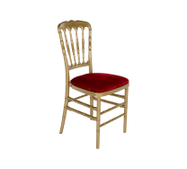stoel Versaille goud met rode zitting